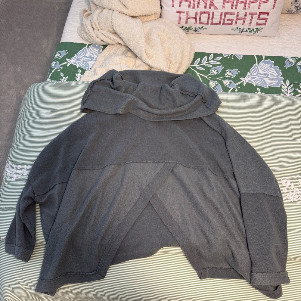 Free People Soft Gray Knit Sweater